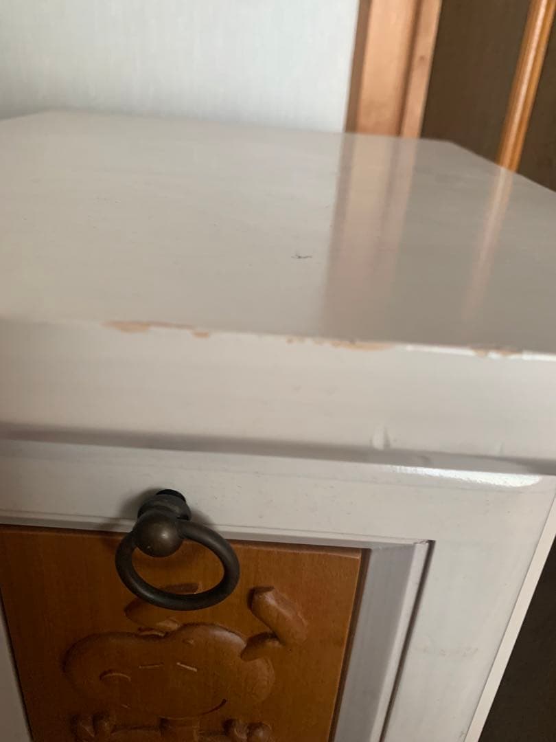 スヌーピー　SNOOPY 木彫り　収納　木製　海外　チェスト　希少