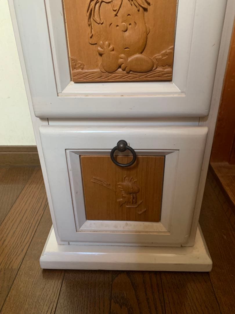 スヌーピー　SNOOPY 木彫り　収納　木製　海外　チェスト　希少