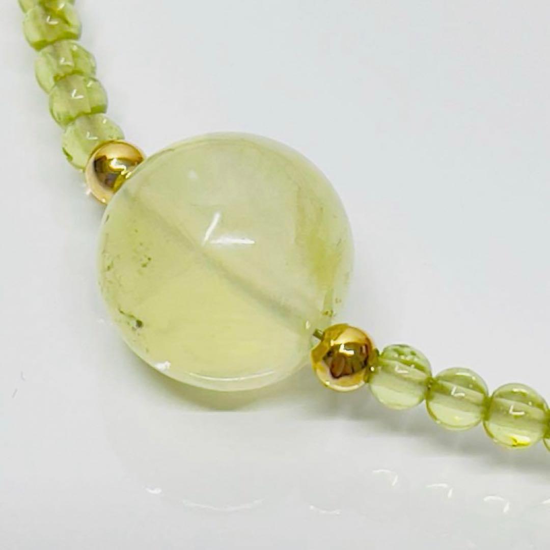 ナ*ん様 天然石ペリドットK18ネックレスB