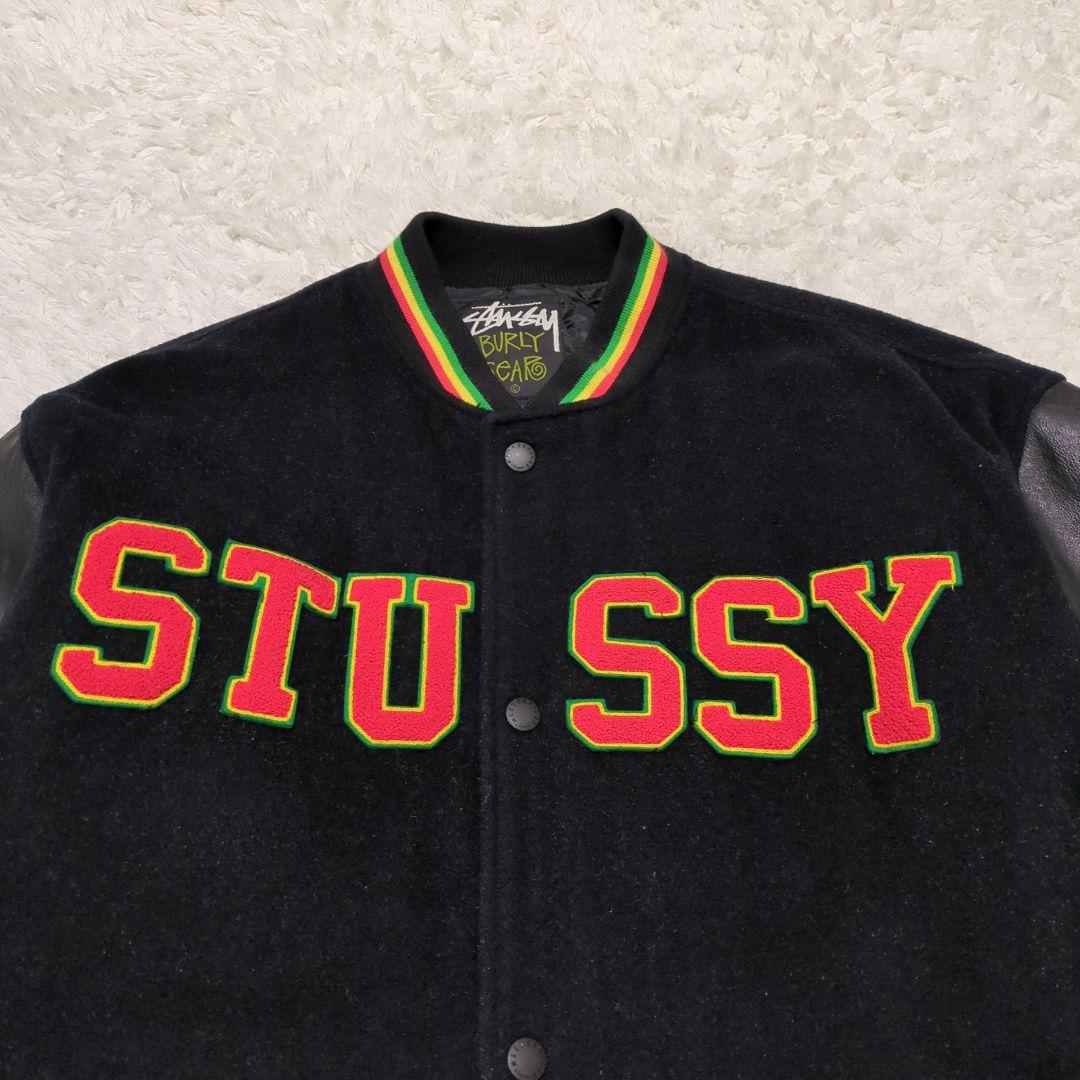 STUSSY×MASTERPIECE♦別注 ラスタカラー スタジャン 黒 XL