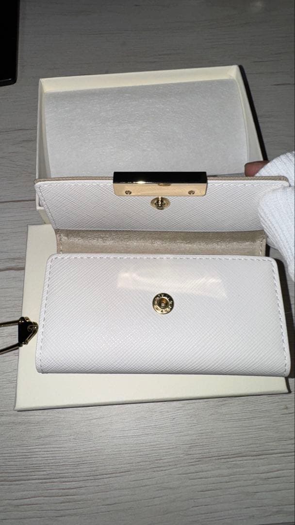 agnès b. ベージュホワイト キーケース【新品・未使用】