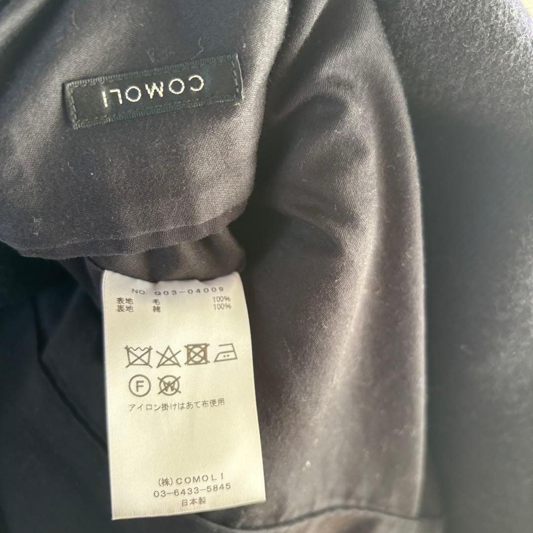 COMOLI ウールショールカラーコート 3