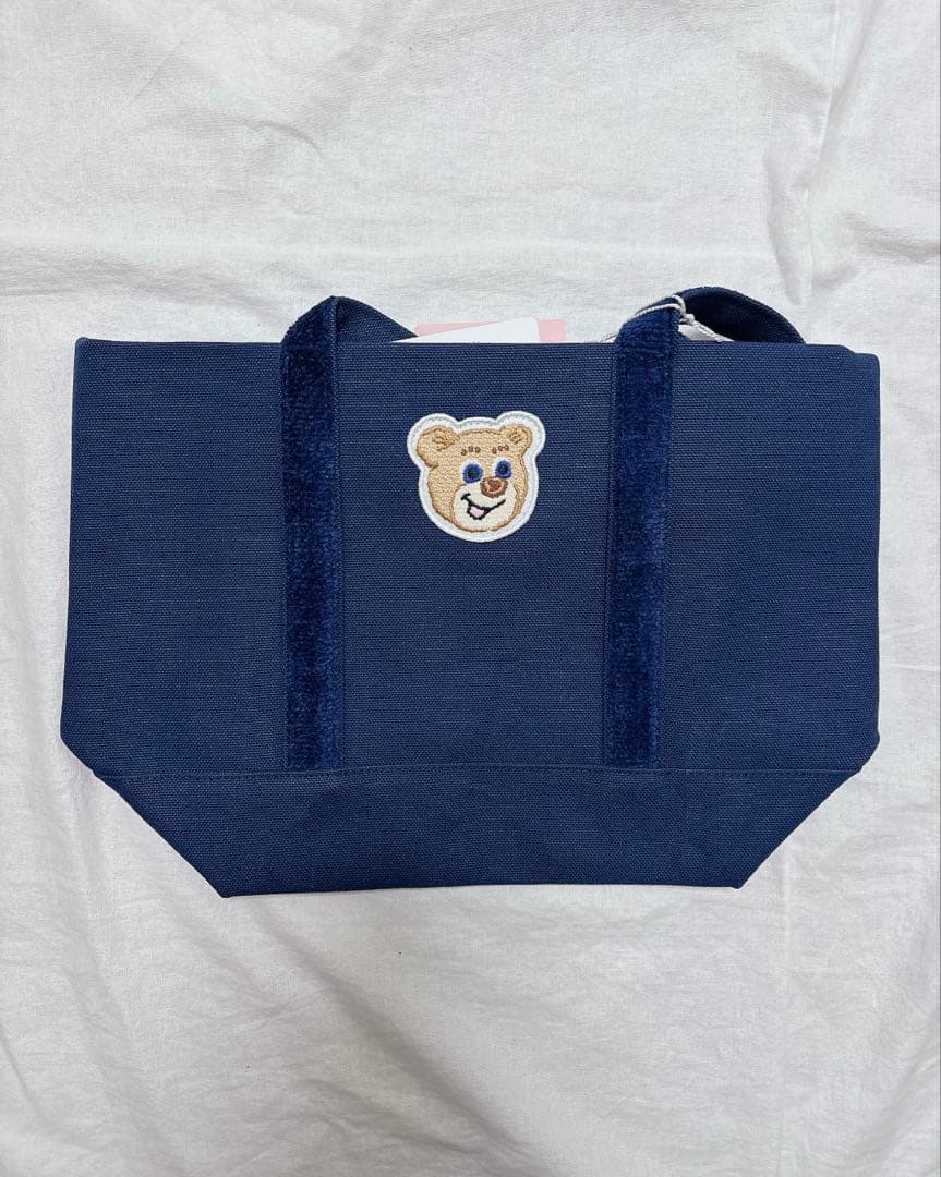 LOVERARY BY FEILER ラブラリー　ワッペントートバッグ　ネイビー
