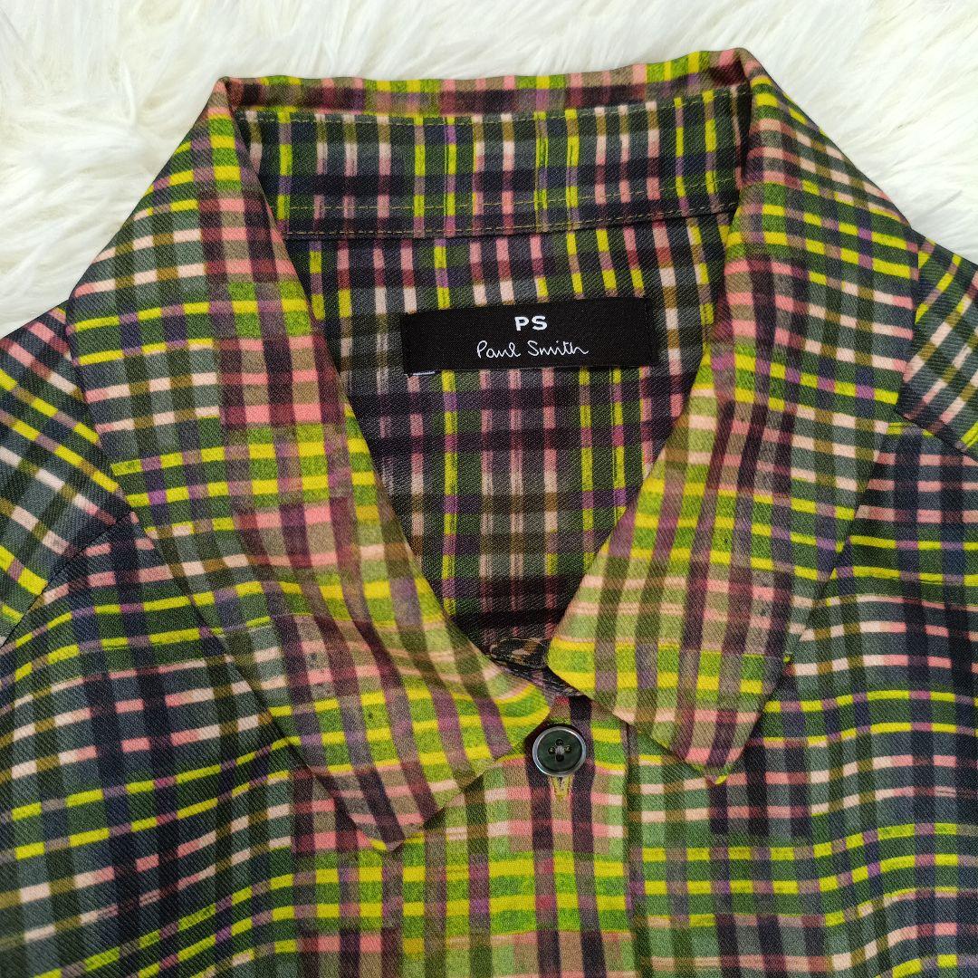 25AW極美品✨ポールスミス現行　マルチカラーチェックシャツドレス　40　今期