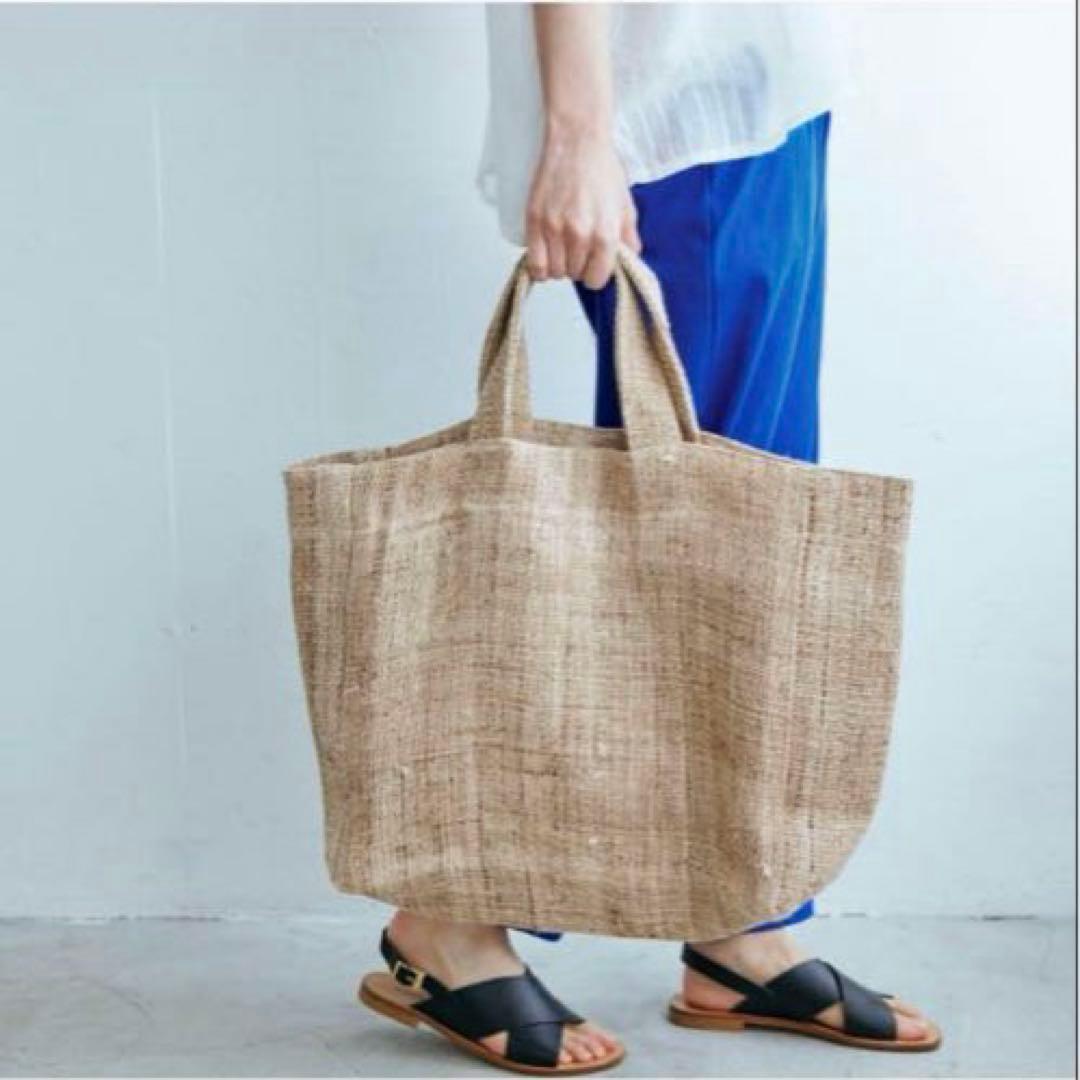 中川政七商店 手織り麻太糸のバッグ 大サイズ ソフトカゴ風 トート