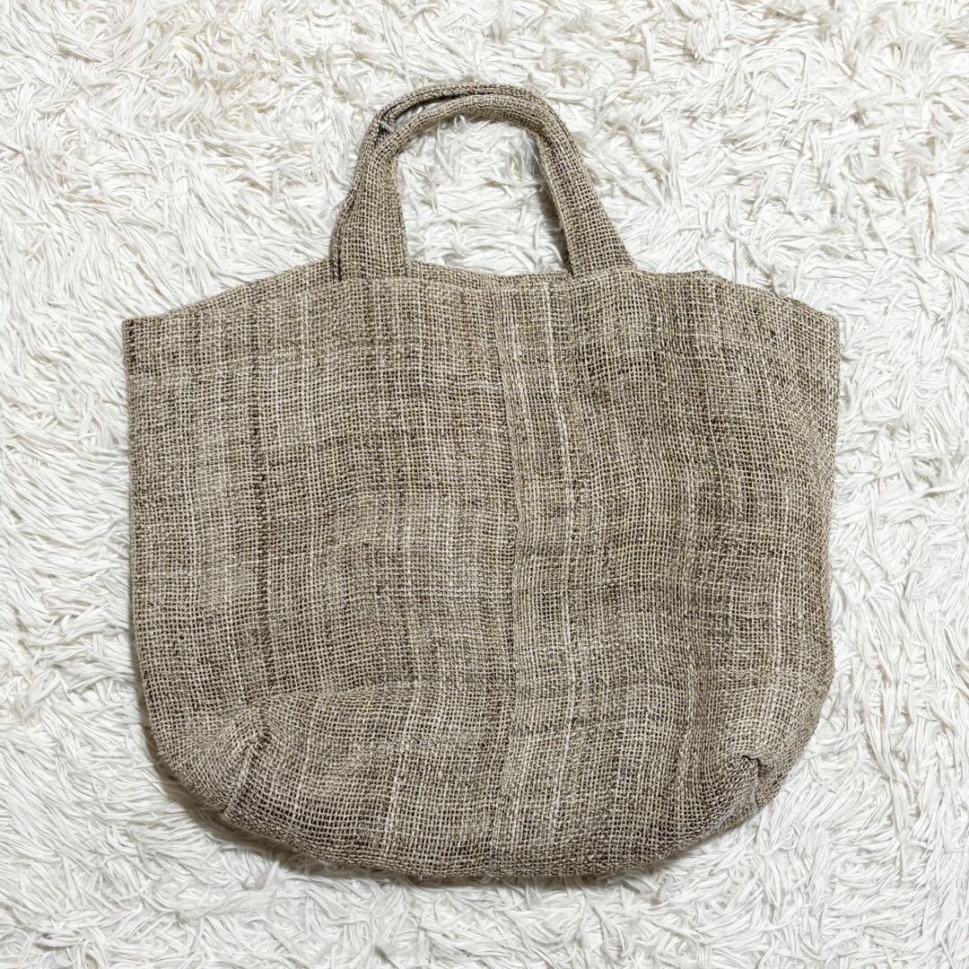 中川政七商店 手織り麻太糸のバッグ 大サイズ ソフトカゴ風 トート