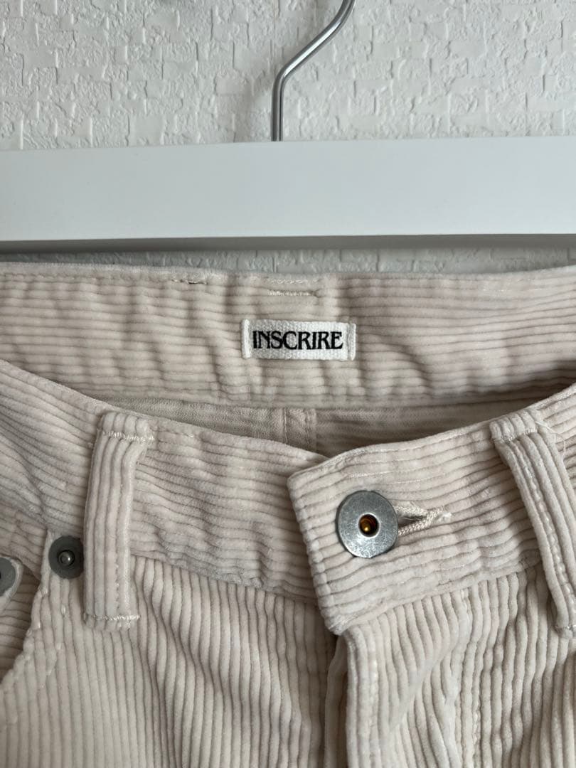INSCRIRE コーデュロイパンツ ナチュラル