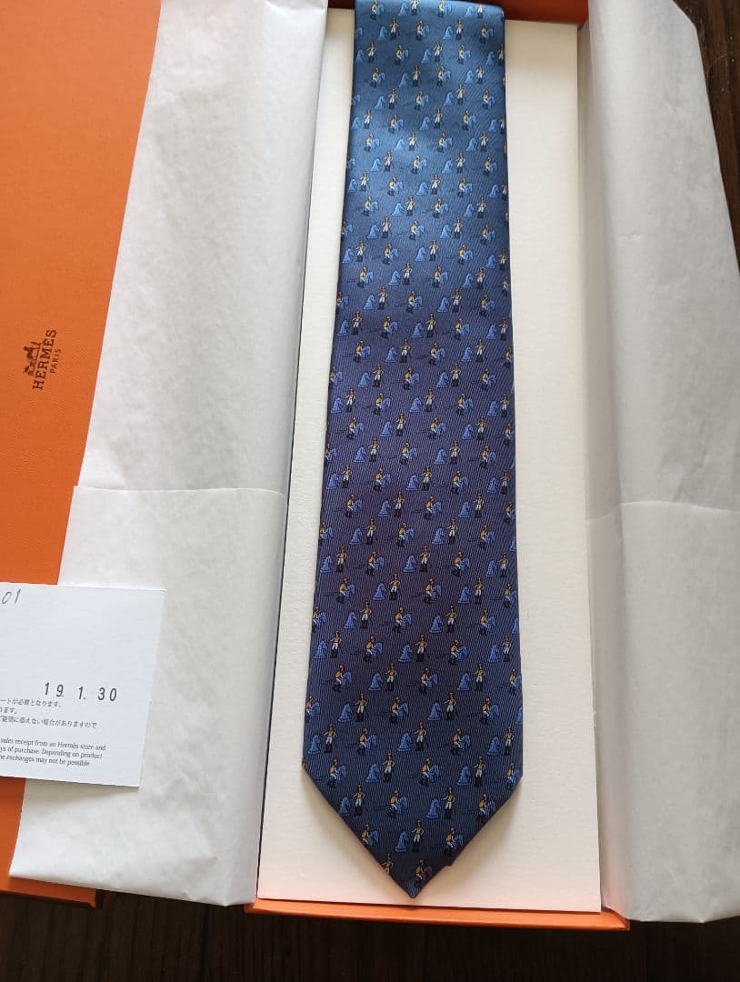新品タグ付き　エルメス　ネクタイ