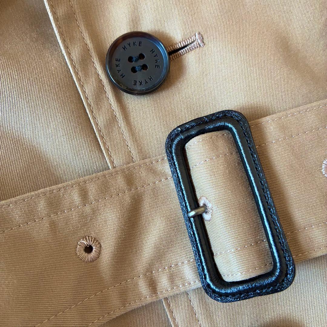 HYKE　ハイク　トレンチコート　ウール ライナー付き　ロング丈　ベージュ