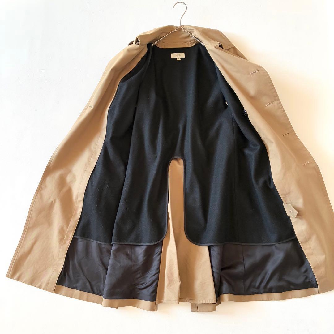 HYKE　ハイク　トレンチコート　ウール ライナー付き　ロング丈　ベージュ