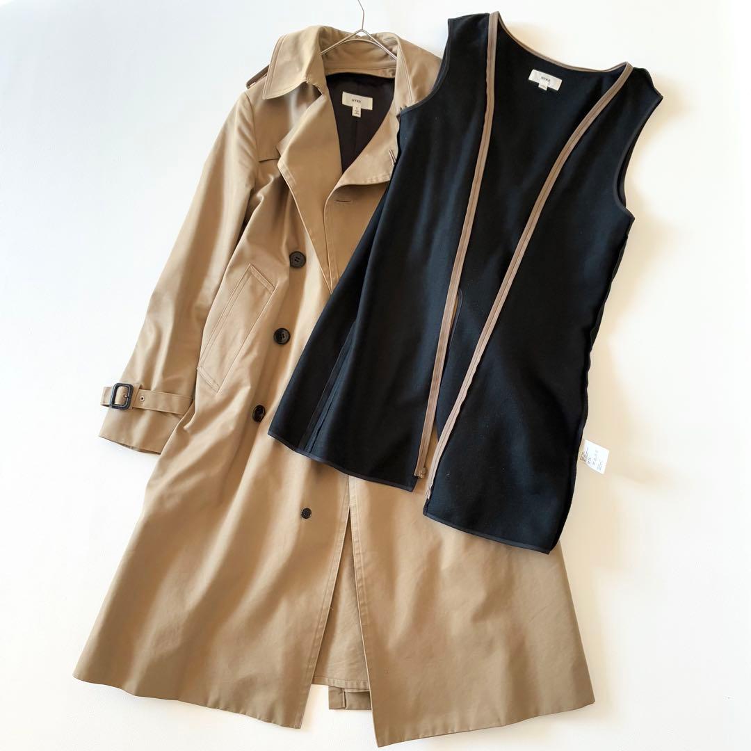 HYKE　ハイク　トレンチコート　ウール ライナー付き　ロング丈　ベージュ