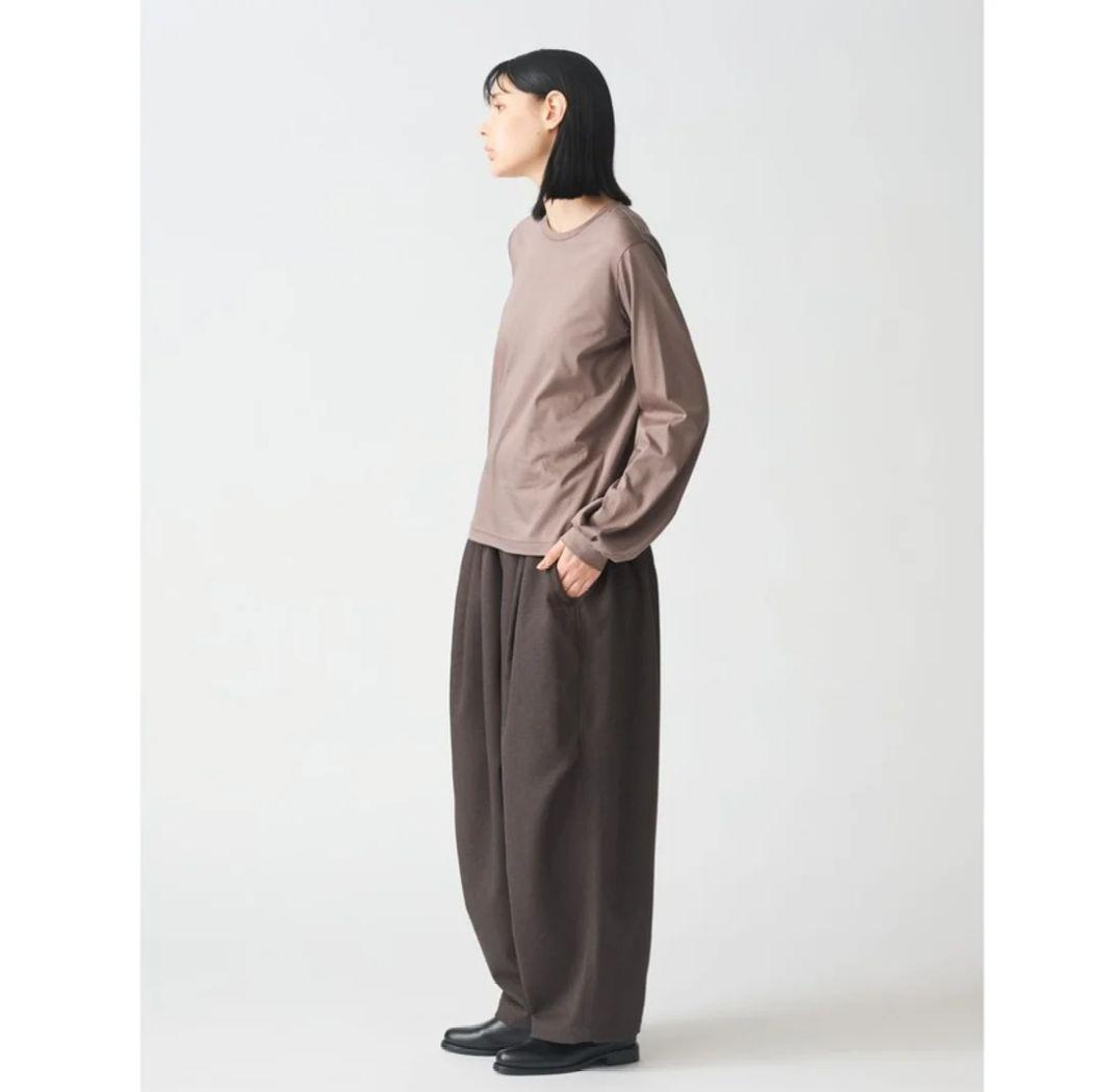 mizuiro ind　ミズイロインド　ワイド　カーゴパンツ　ブラウン