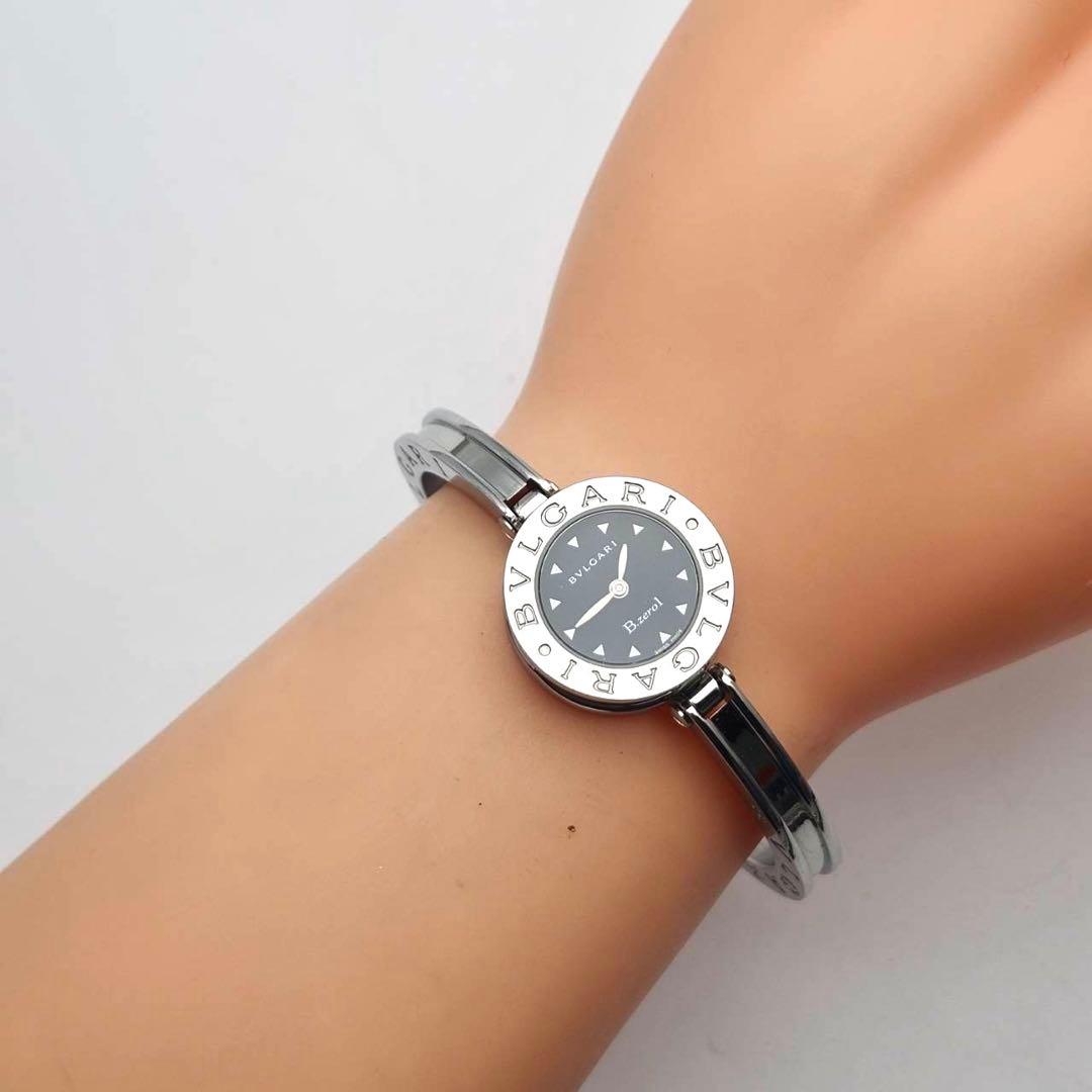 BVLGARI ビーゼロワン　BZ22S バングルウォッチ　黒文字盤　シルバー