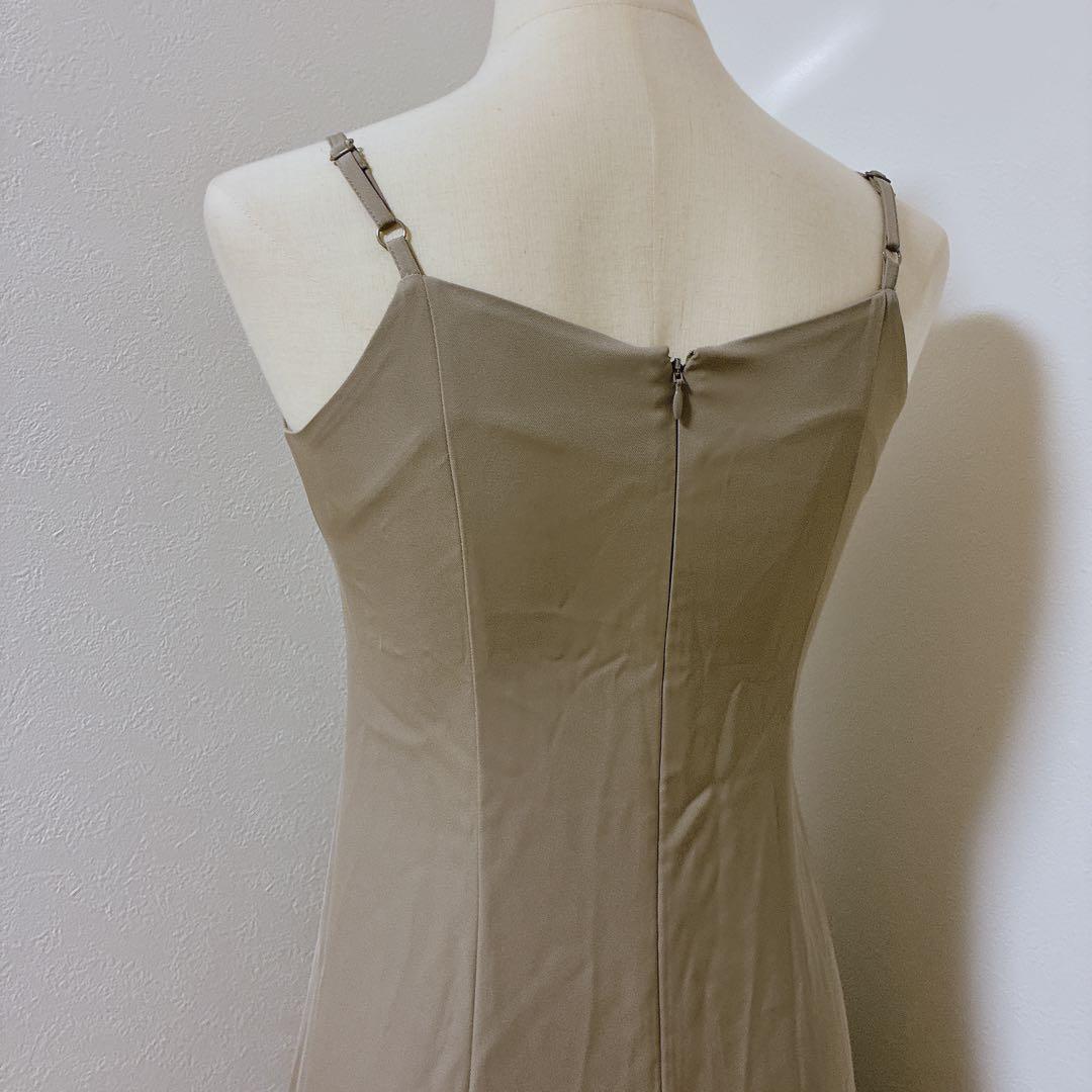 ニアナ　グレージュ　トランスペアレントヘムセットアップドレス ジャケットワンピ