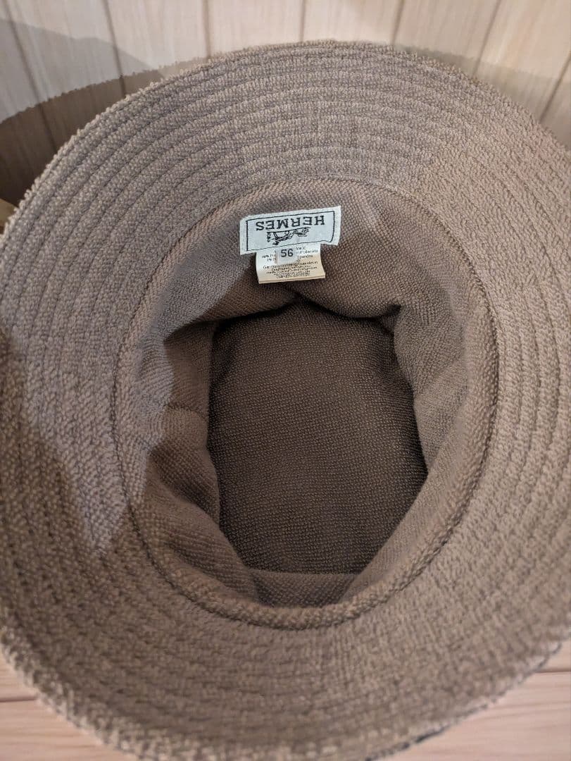 HERMES エルメス バケットハット　ネイビー Sサイズ 56