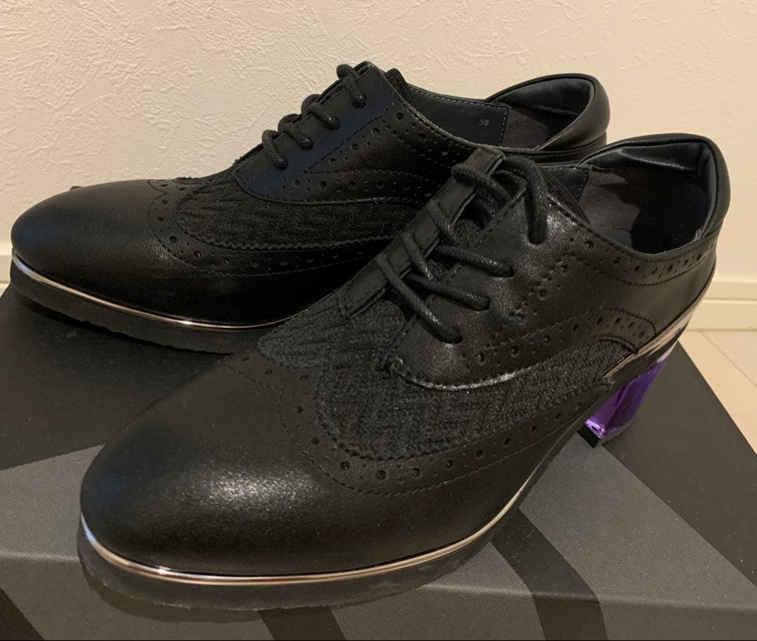 UNITEDNUDE Brogue ブラック クリアヒール