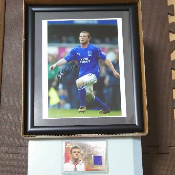 サッカー ルーニー サイン写真 ジャージカード セット