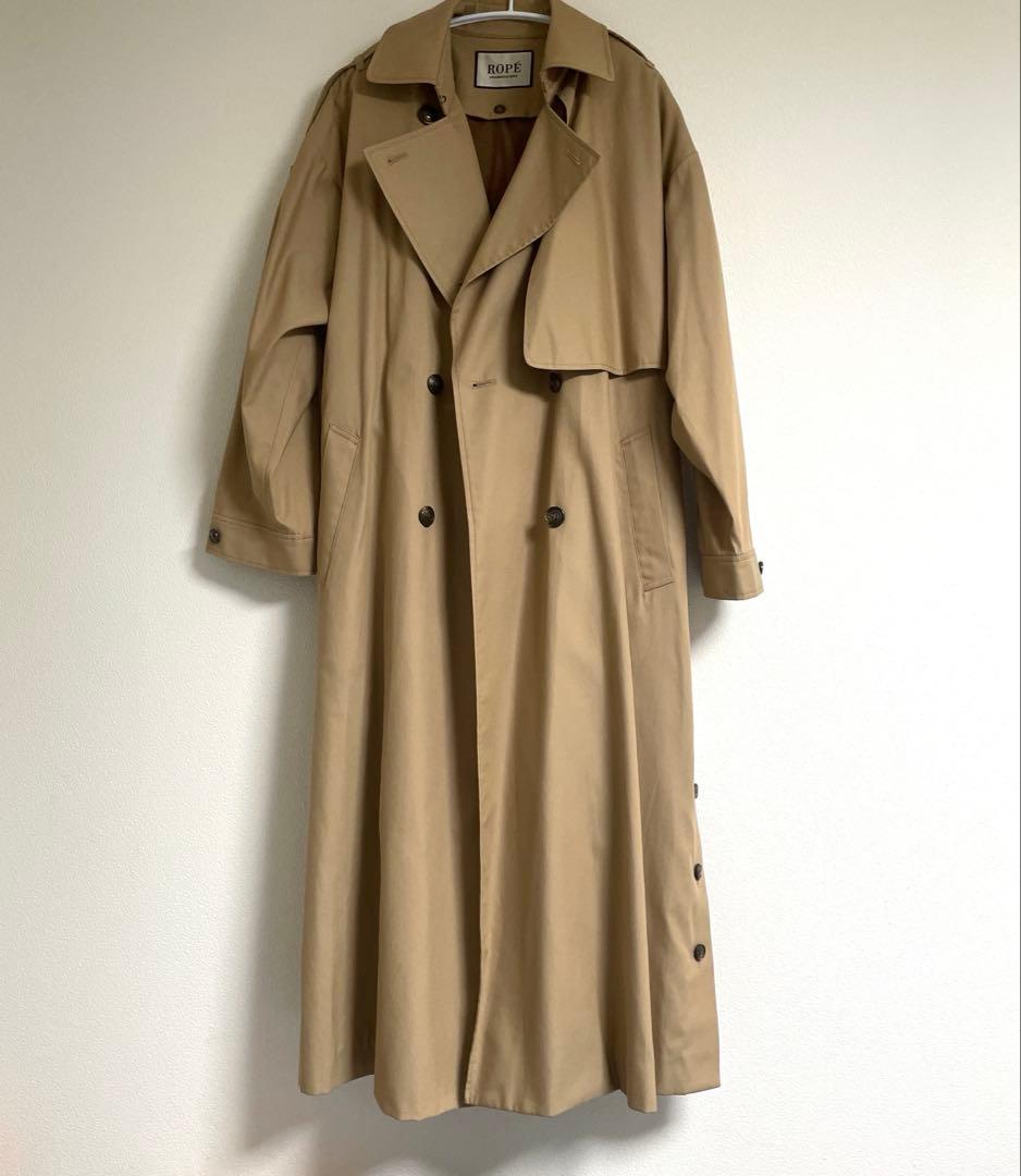 ◆希少◆ マドモアゼル　ロペ　ROPE' ギャバオーバートレンチコート　ベージュ