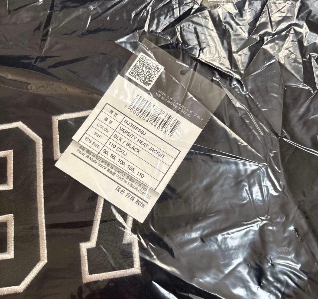 【ラス1！！韓国限定】VARSITY HEAT ジャケット/ブラックXXL
