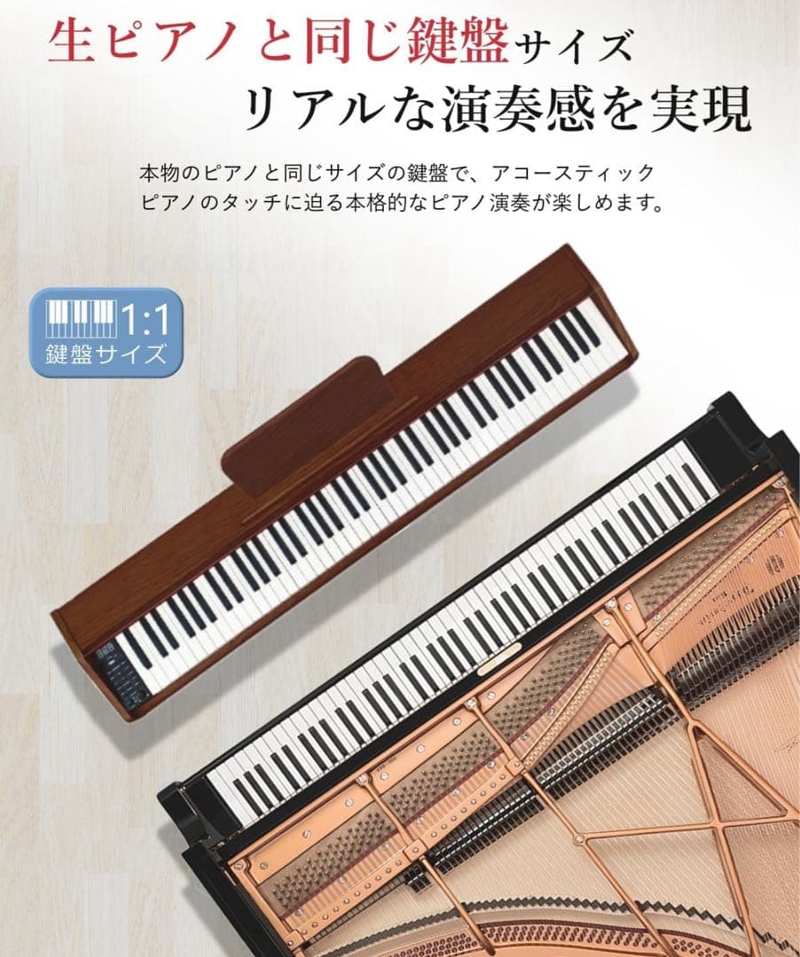 【未開封】Longeye MOLD2 電子ピアノ 88鍵 ホワイト USB接続