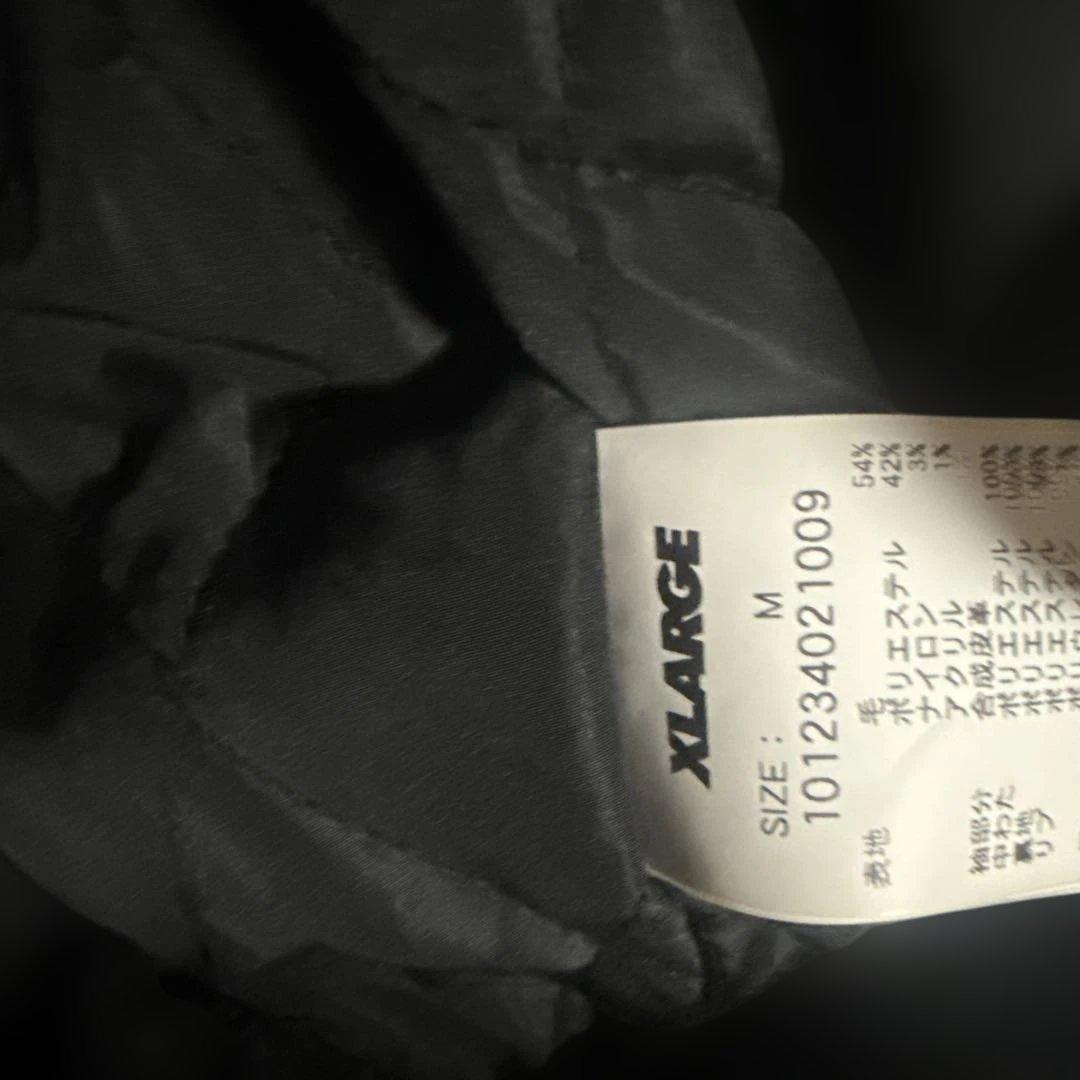 XLARGE スタジャン 黒と白 バイカラー