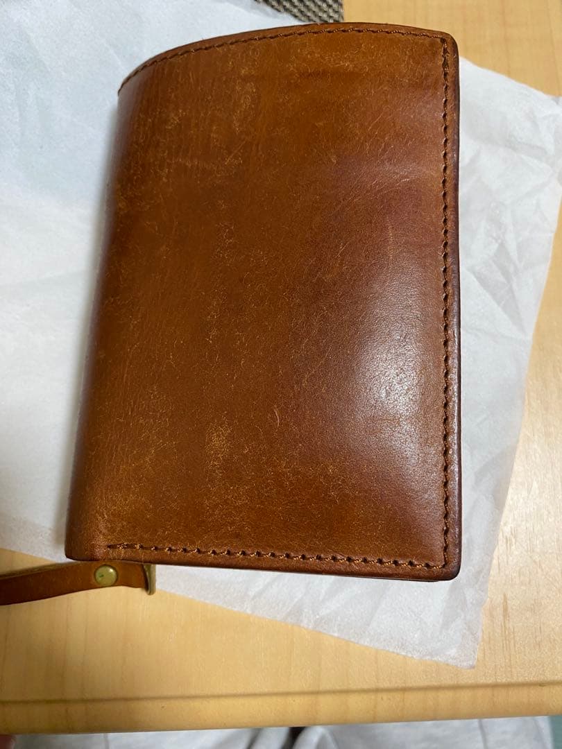 Ryu 超希少美品　イタリア牛革　入手困難 本革 二つ折り財布 ブラウン