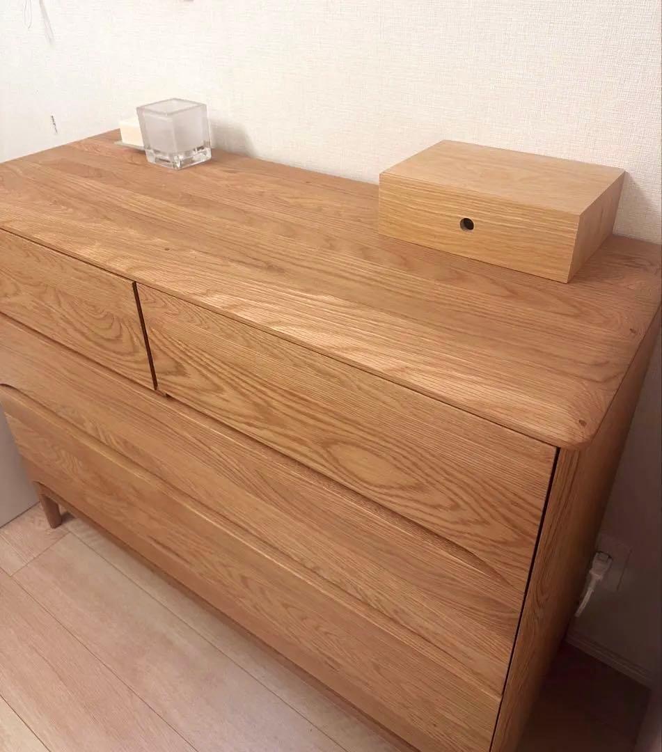 【kei様】オーク無垢材　チェスト　幅110cm