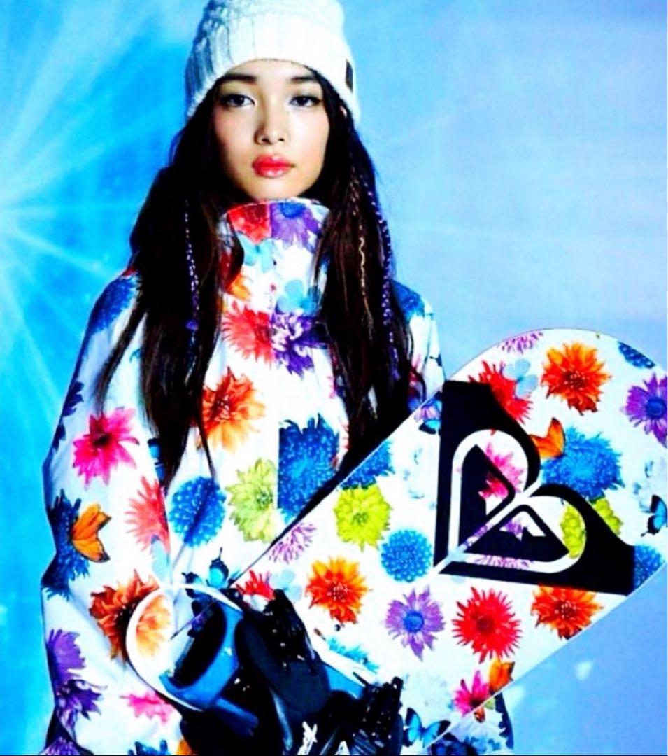 ロキシー 蜷川実花 スノボウェア スキーウェア ジャケット 花柄 マーガレット