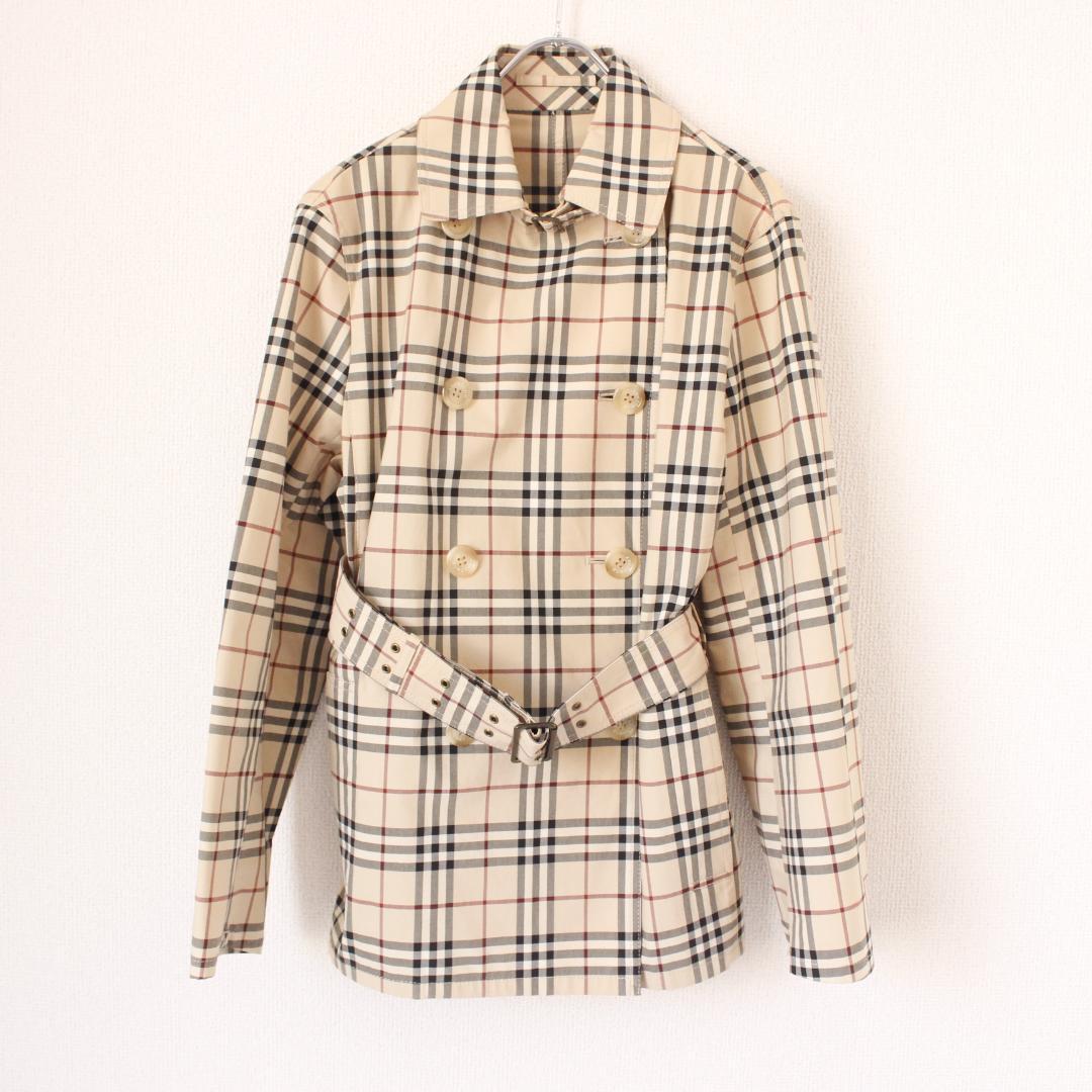 BURBERRY LONDON ノバチェックショートトレンチ M ベージュ