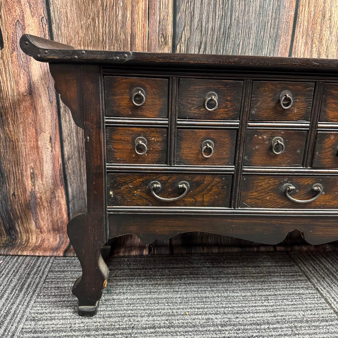 アンティーク家具 レトロ家具 逸品 李朝家具 15杯抽斗 百味箪笥 飾り棚