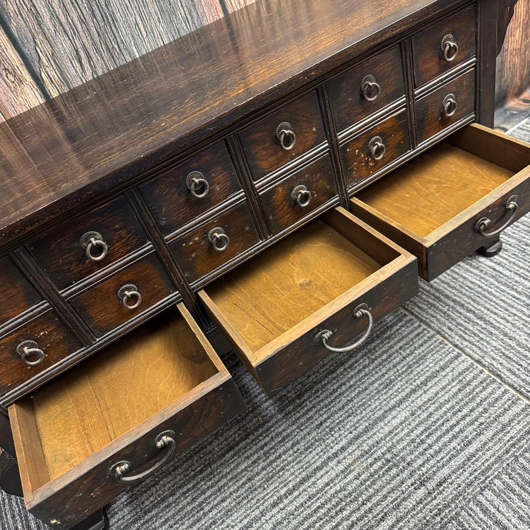 アンティーク家具 レトロ家具 逸品 李朝家具 15杯抽斗 百味箪笥 飾り棚