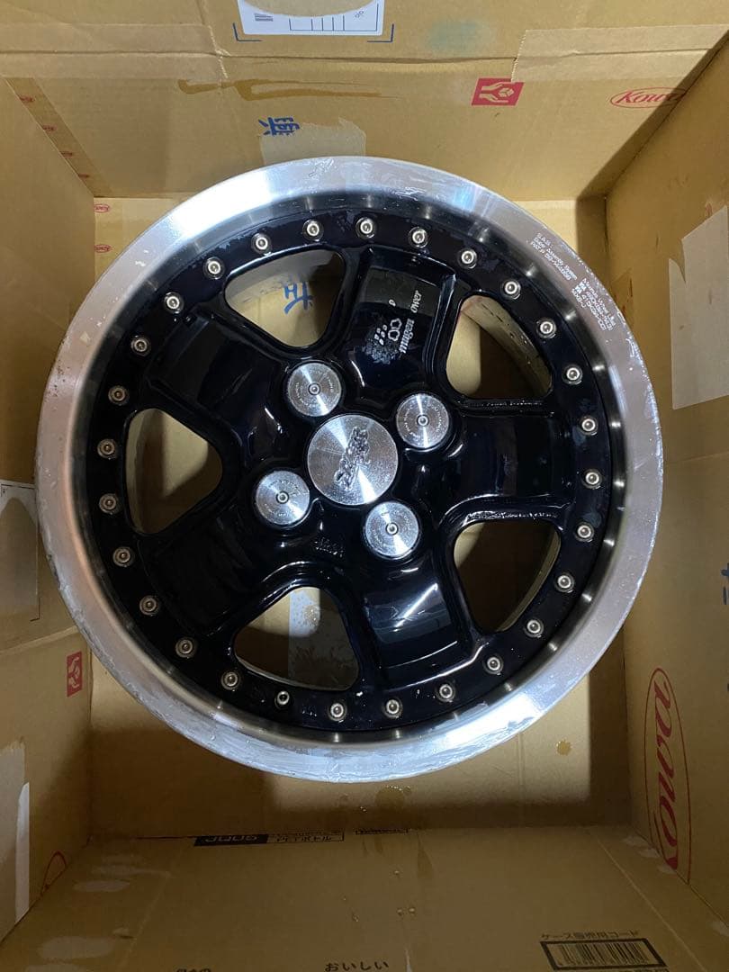 え*の様 ホンダ　無限　14インチ ブラック/シルバー 5スポークホイール　1本