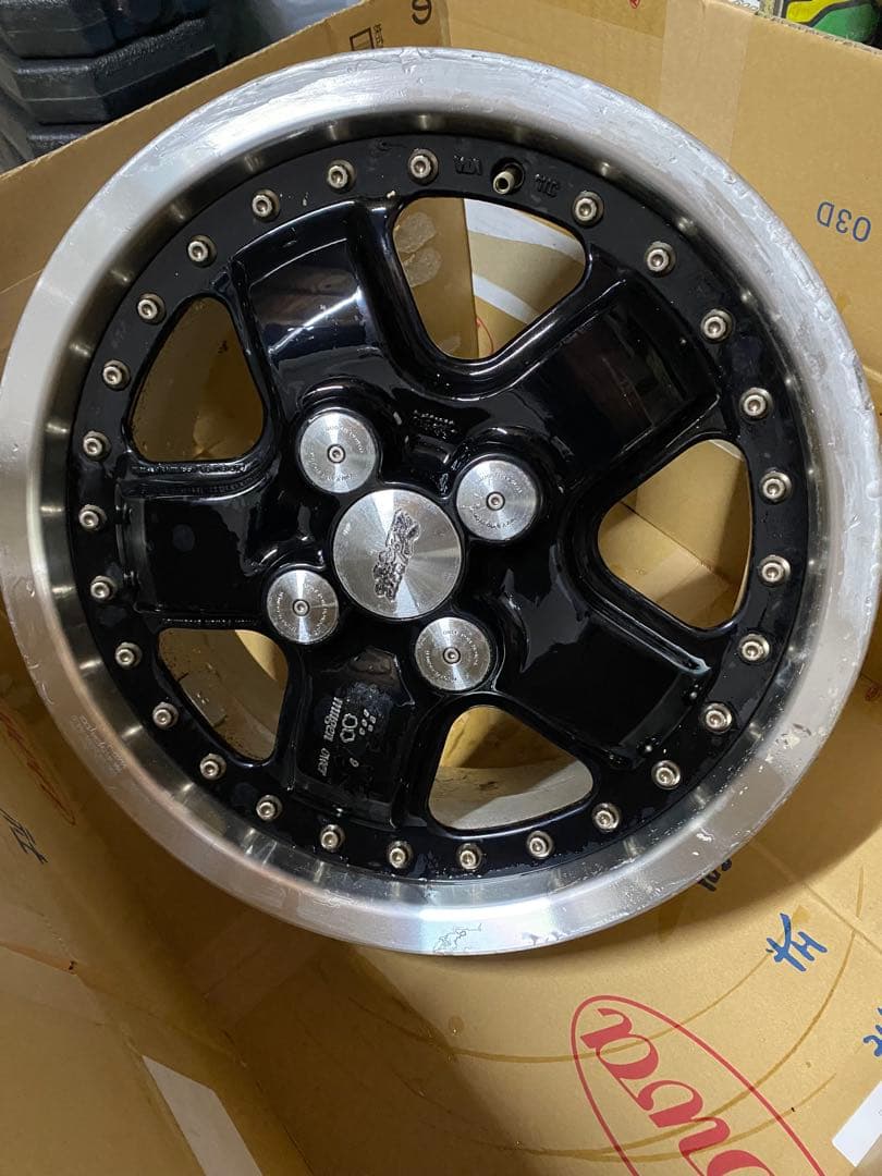 え*の様 ホンダ　無限　14インチ ブラック/シルバー 5スポークホイール　1本