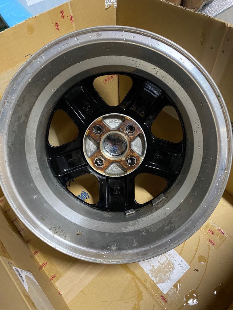 え*の様 ホンダ　無限　14インチ ブラック/シルバー 5スポークホイール　1本