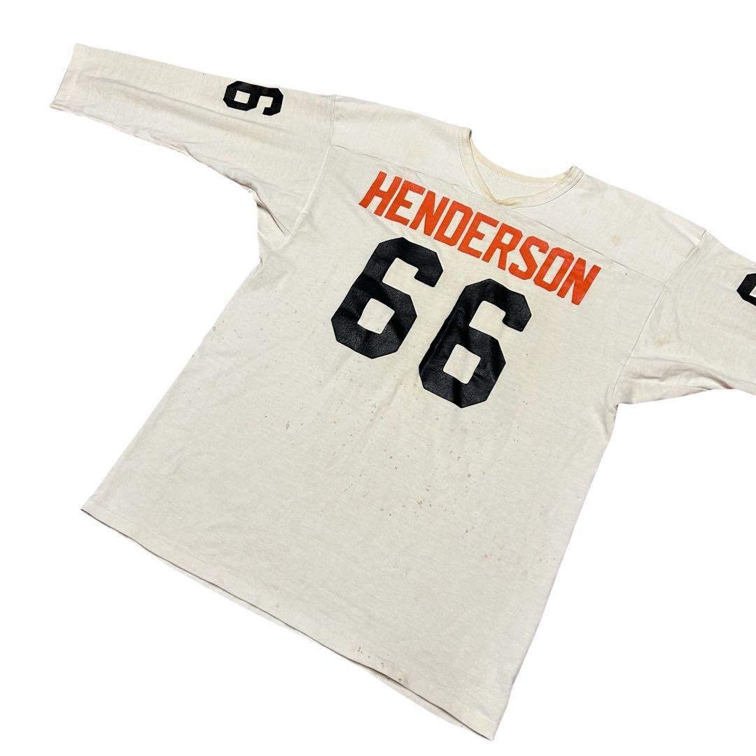 ビンテージ 70s ラッセル　金タグ　フットボール Tシャツ　66 ナンバリング