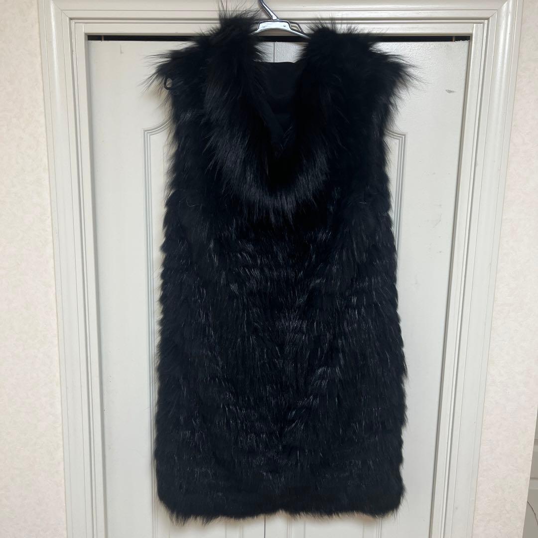 セオリー　ロングベスト　フード付