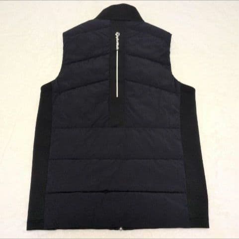 テーラーメイド 中綿ベスト XL 秋冬 防寒 ブラック×ネイビー Oサイズ