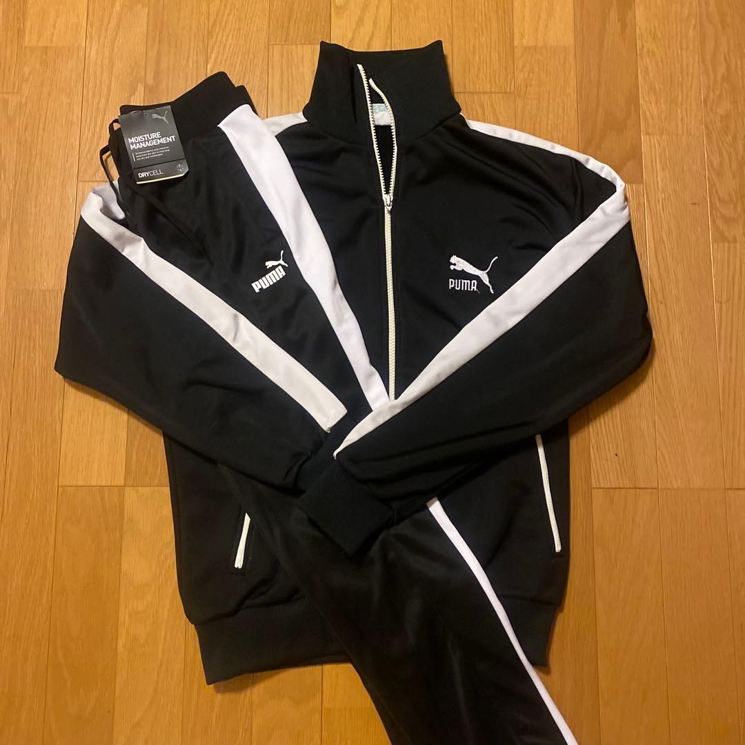 PUMA ブラック ジャージ 上下セットアップ　黒　トラックジャケットパンツt7