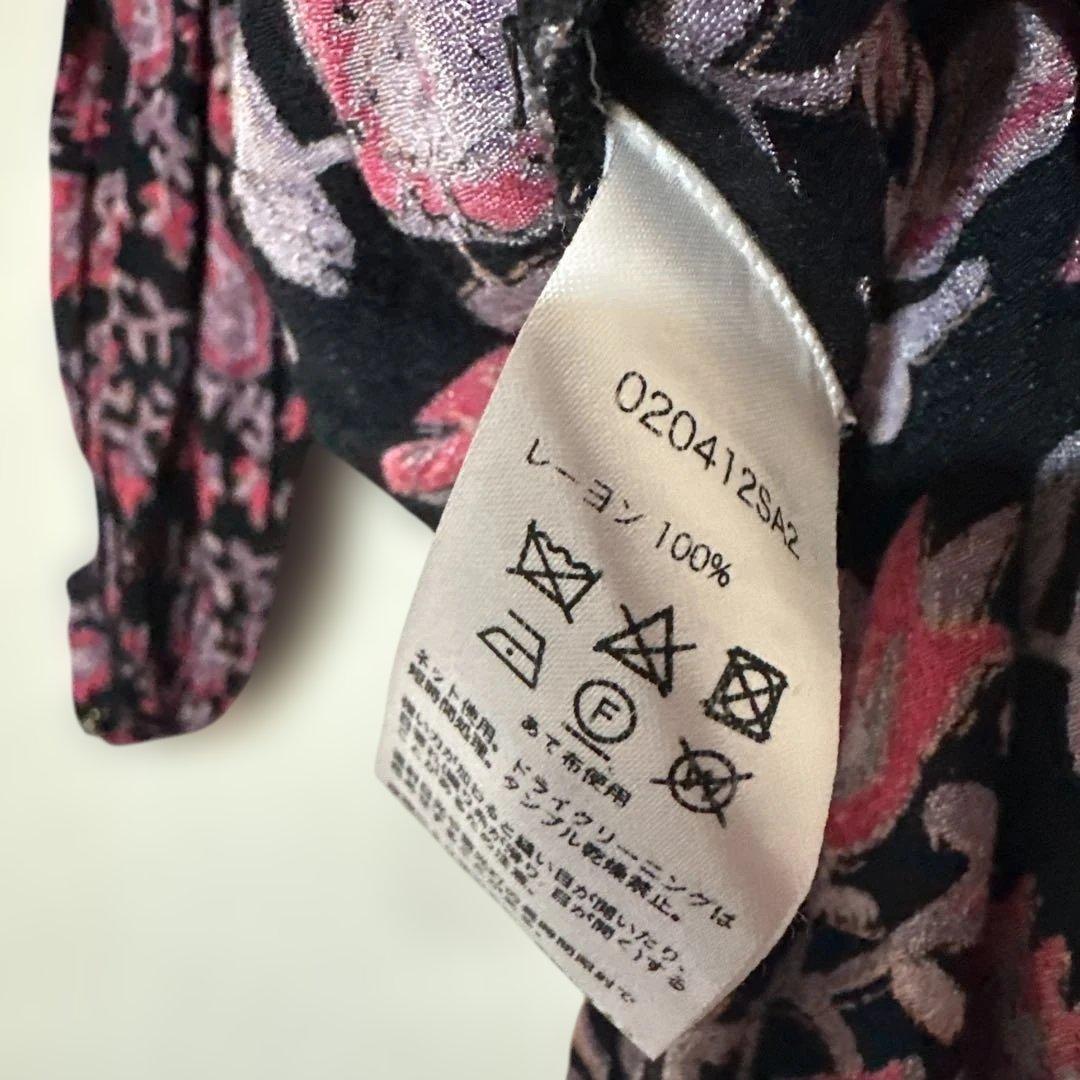 sara mallika サラマリカ 花柄 長袖ロングワンピース チュニック