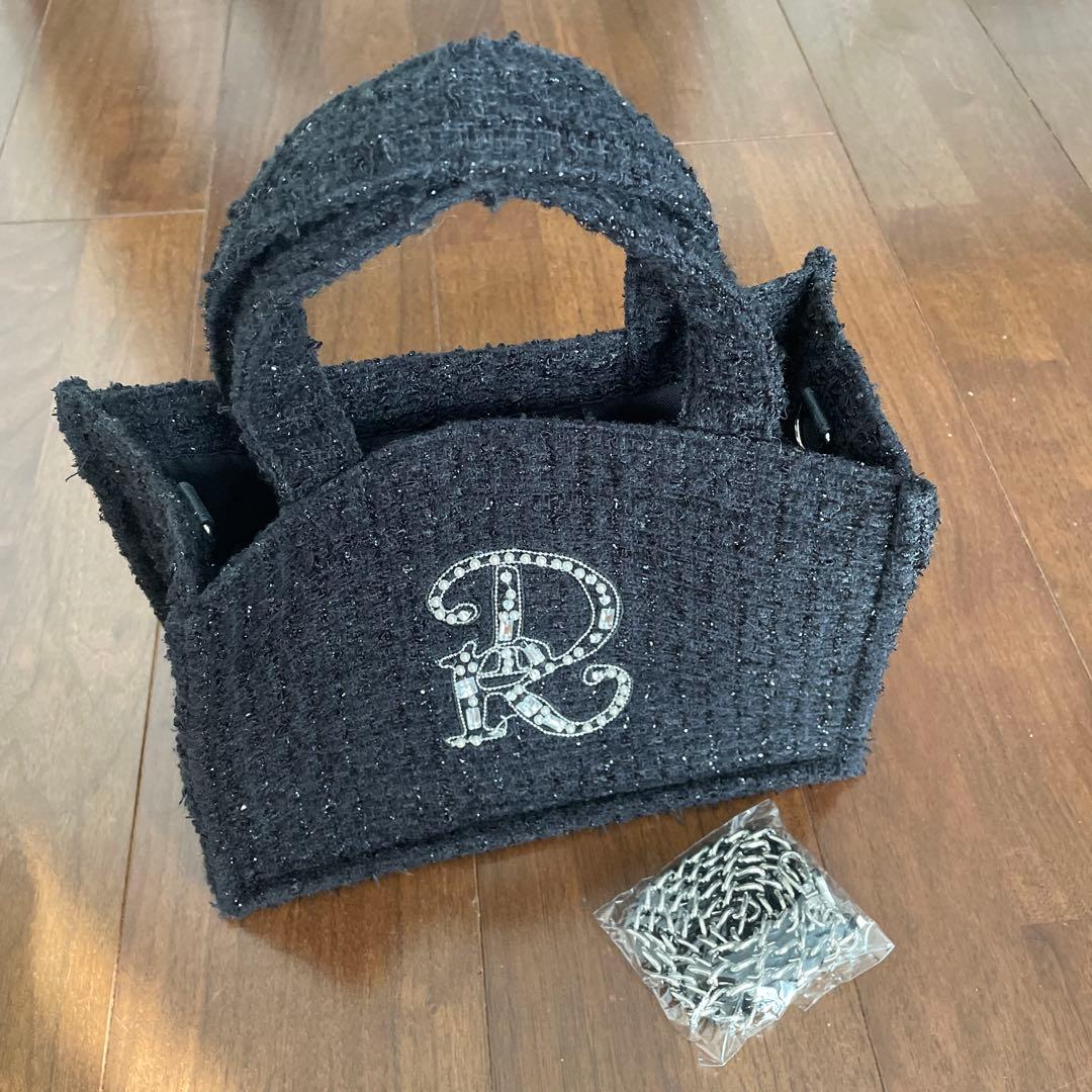 Darich DRビジューミニトートバッグ　ブラック