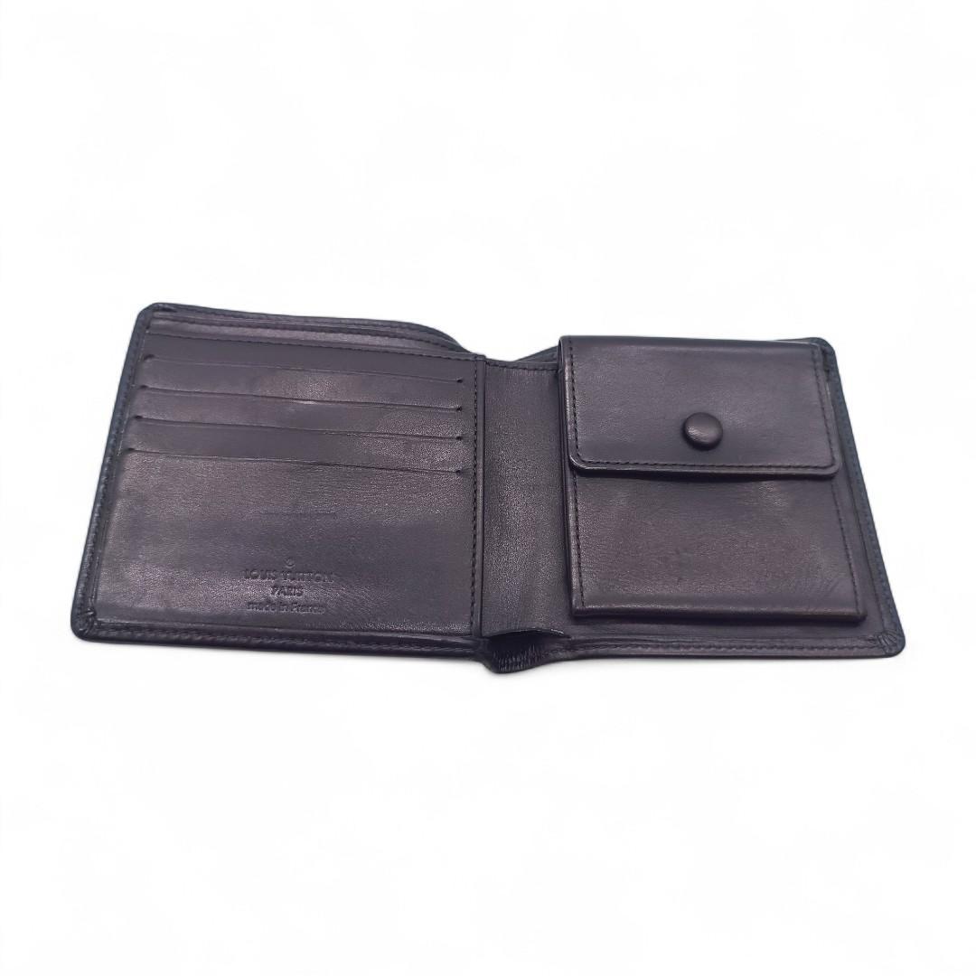 LOUIS VUITTON ルイヴィトン マルコ 二つ折り財布 黒 レザー 美品