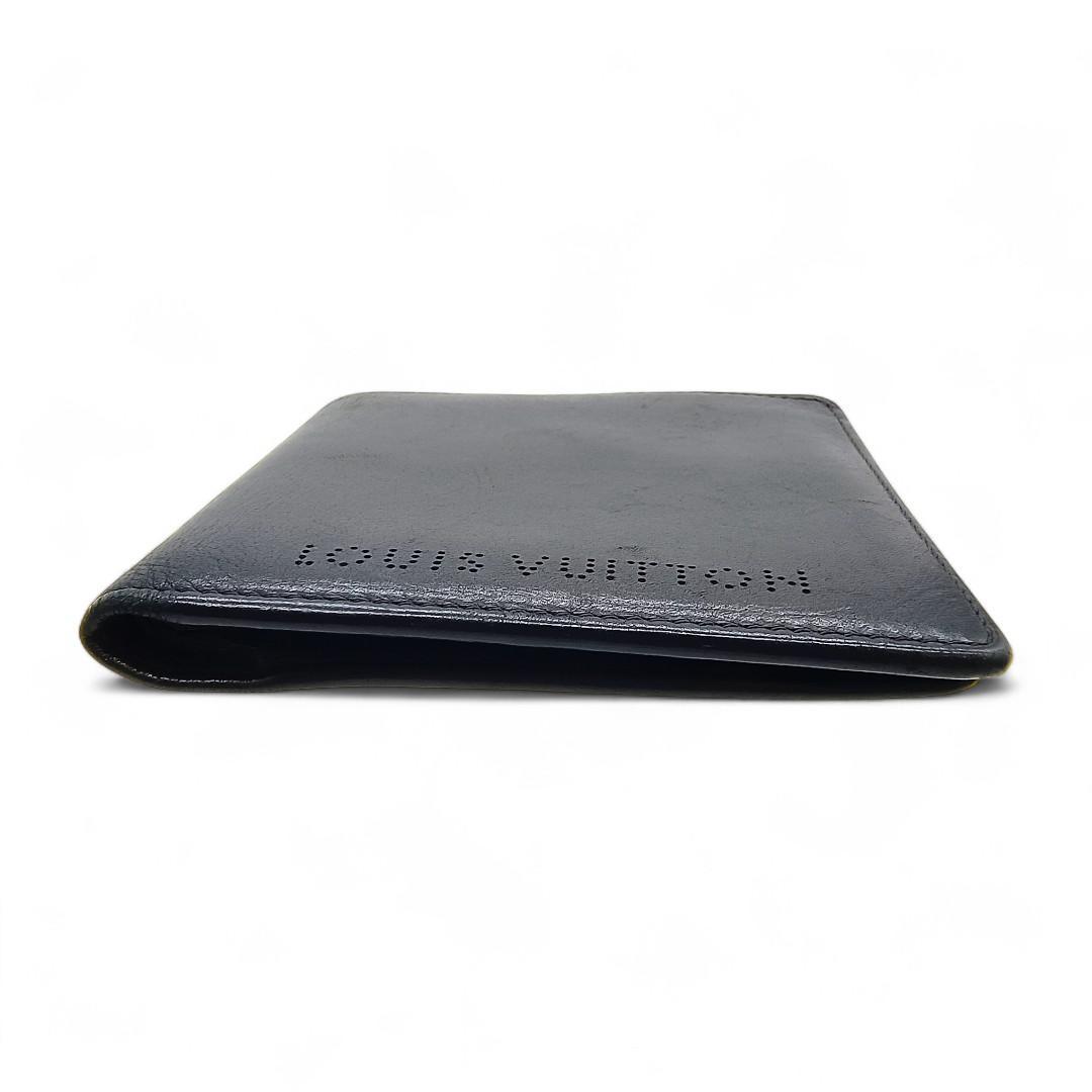 LOUIS VUITTON ルイヴィトン マルコ 二つ折り財布 黒 レザー 美品