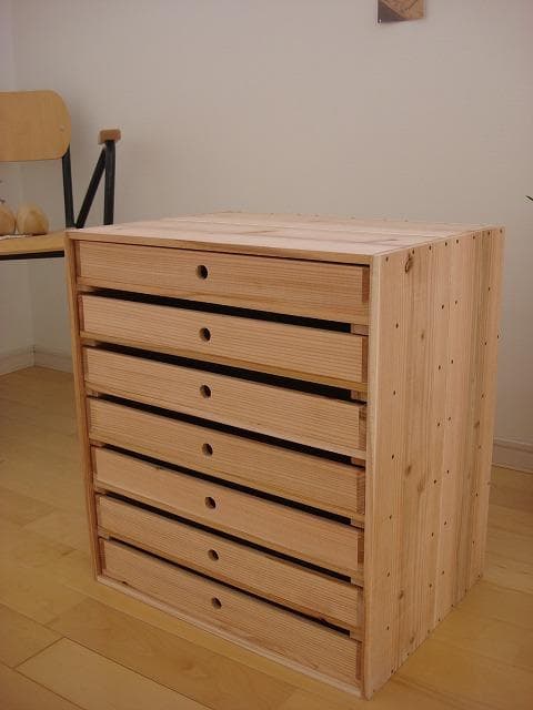 null8.bk★送料無料★木製丸穴引き出し