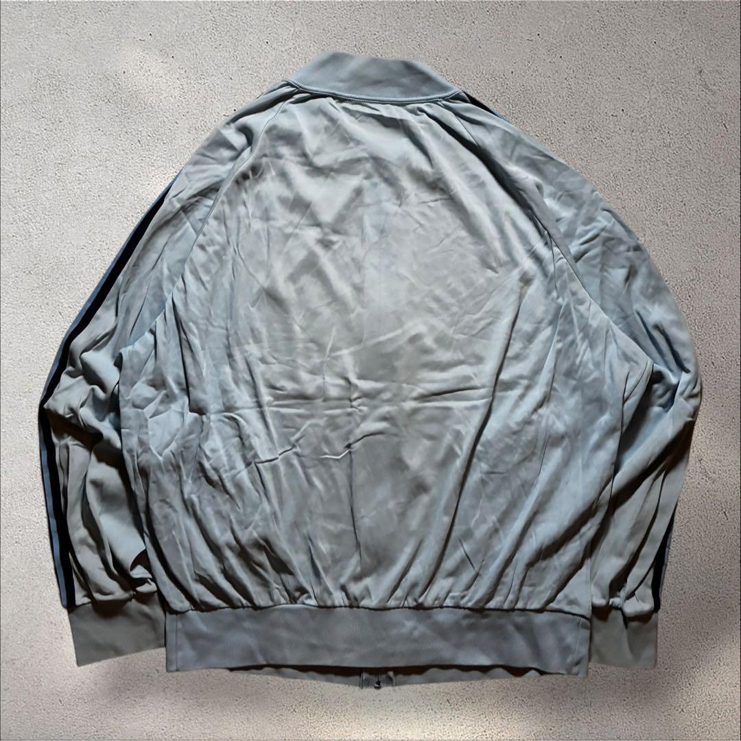 70s adidasATPトラックジャケット刺繍ロゴトレフォイルライトブルー