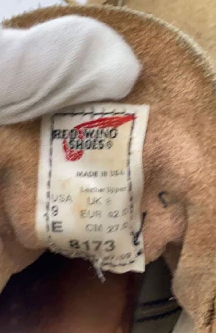 レッドウィング8173 アイリッシュセッター スエード 9E