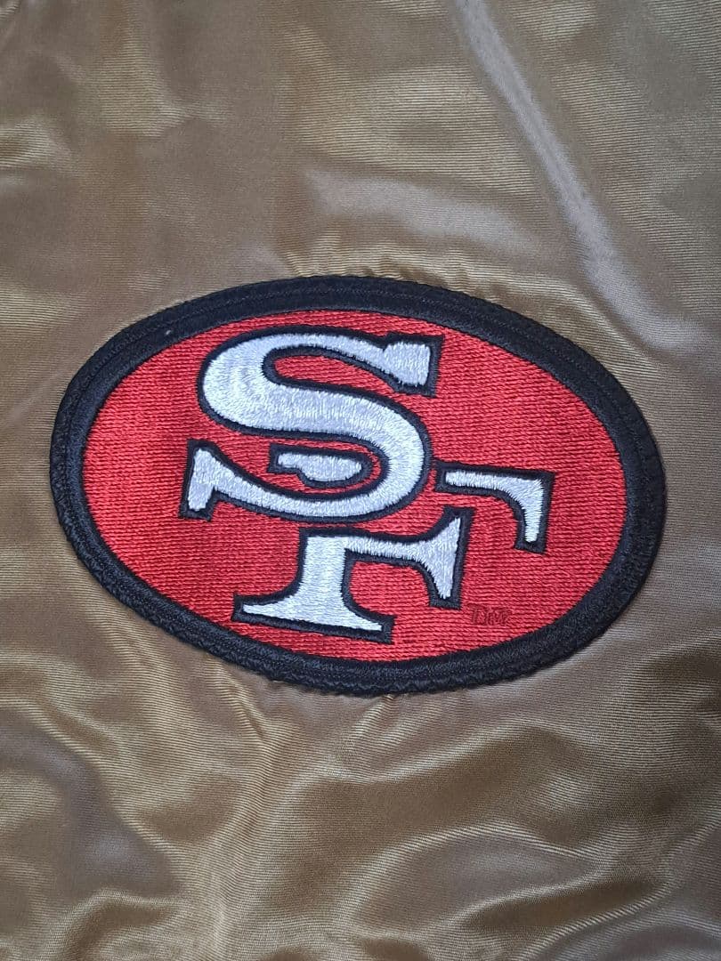 USA製 90sサンフランシスコ49ers スタジアムジャンパー ゴールド色
