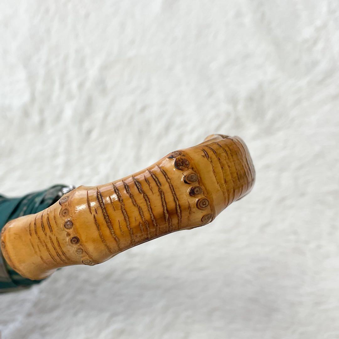 人気　トラディショナルウェザーウェア　マドラスチェック　折り畳み傘　バンブー