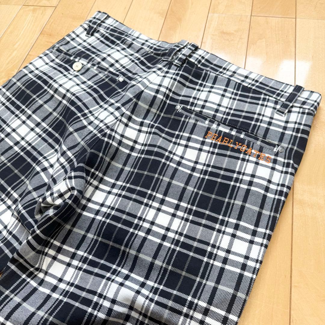 パーリーゲイツ ゴルフウェア パンツ チェック ロゴ刺繍 ウェア サイズ5