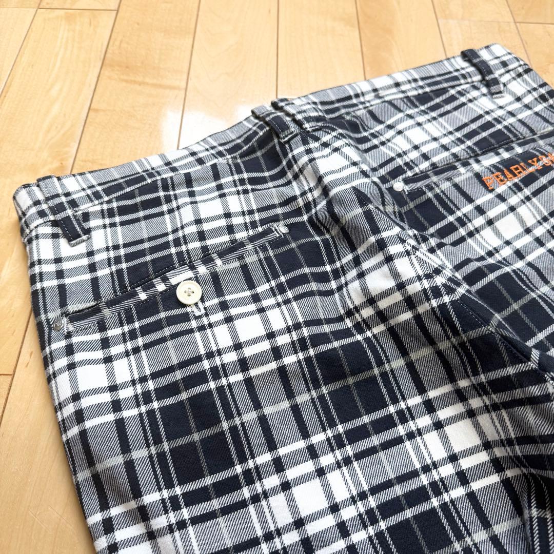 パーリーゲイツ ゴルフウェア パンツ チェック ロゴ刺繍 ウェア サイズ5