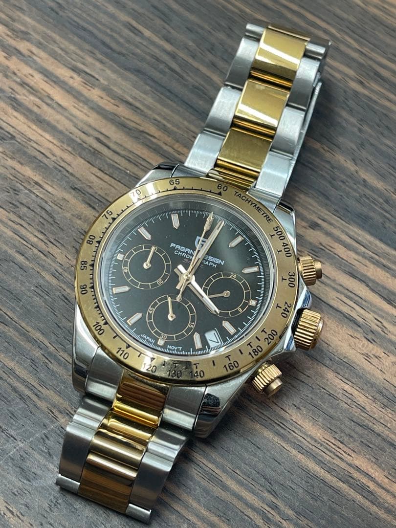 クロノグラフ腕時計VK63クォーツ搭載 サファイアガラス風防